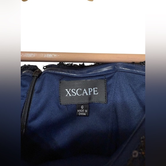 Xscape Evenings Off the Shoulder Sequin Lace Trumpet Gown - Picture 10 of 10